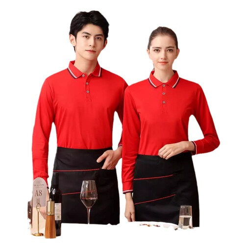 Catering Work Uniform T-shirt Short Sleeve Summer Restaurant Hot Pot BBQ Store Waiter/Waitress Men's Women's Clothing Polo Shirt