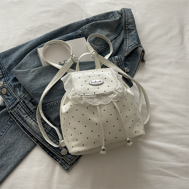 Coreano ins lindas mochilas de encaje 2026 nuevo fresco dulce mochila de chicas onduladas mochila pequeña