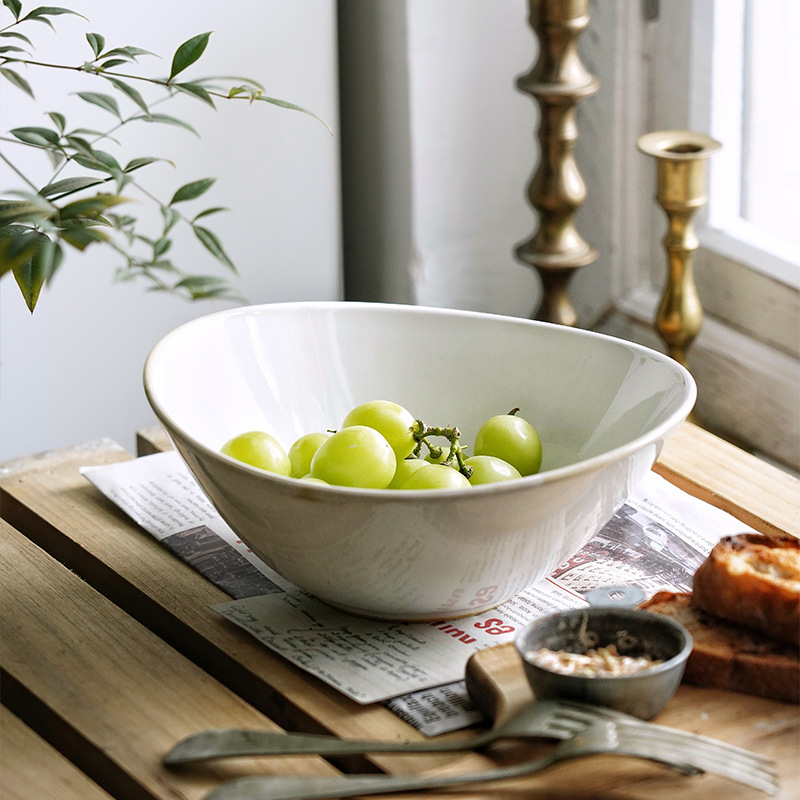 INS japonés retro horno de cerámica transfronteriza hogar tazón ensalada de frutas tazón de sopa tazón de arroz tazón de fideos restaurante Tazón