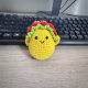 Cross-border New Handmade Crochet Sandwich Wool Knitted Doll Positive Energy Expression Decompression Doll Ornaments