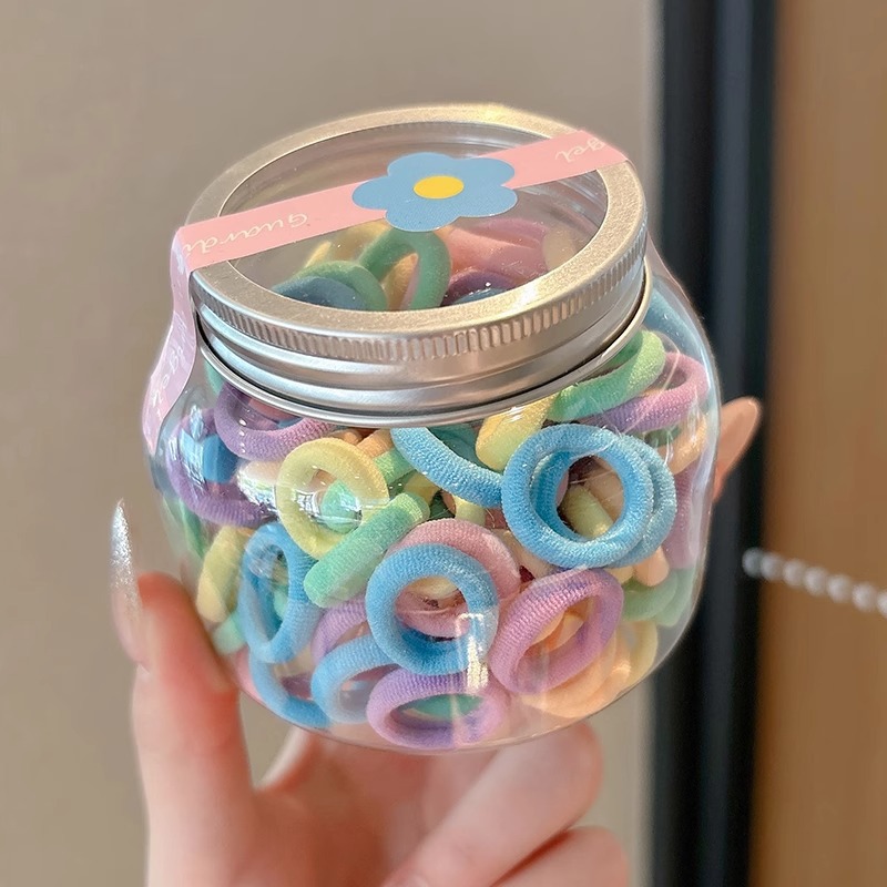 Caricatura encantadora anillo de pelo pulgar no daña el cabello de los niños correa de correa pequeña cuerda de cabello para niñas cuerda de cabello