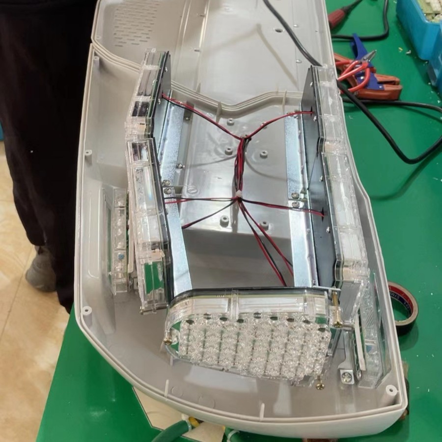 长排警示灯LED爆闪灯块长方块配件44颗LED 长条灯内爆闪块12V24伏