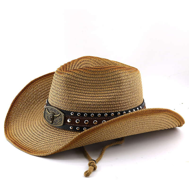 Nuevo sombrero de paja de protección solar al aire libre frente al mar amazon sombrero de playa pintado para hombres y mujeres sombrero de pesca