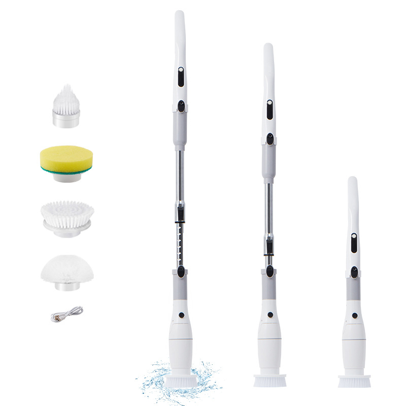 Cepillo de limpieza eléctrica multifuncional transfronterizo para cocina de automóvil y baño de limpieza cargada inalámbrica de doble uso cepillo de mano cepillo de piso