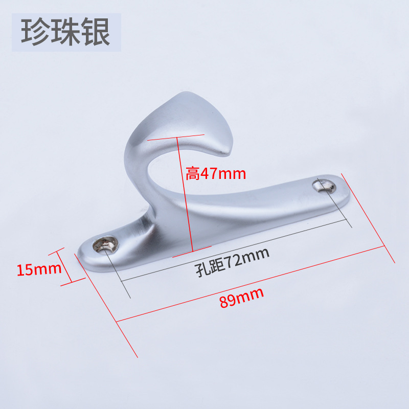 Gancho de ropa de aleación de Zinc negro simple moderno gancho de ropa detrás de la puerta gancho de ropa de almacenamiento sin perforaciones de aleación de Zinc negro