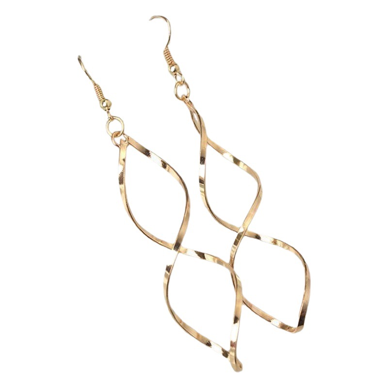 European and American Normcore Spiral Curved Earrings Design Wavy Curve Earrings Earrings Jewelry for Women