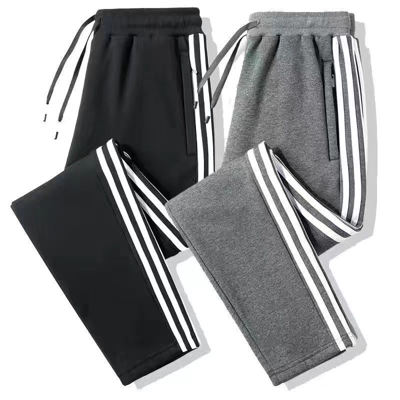 卫裤新款青年潮男修身小脚裤哈伦裤薄休闲裤男士学生三条杠运动裤