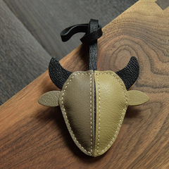 【MR夾子】cattle/金牛座原創設計真皮車鑰匙包包掛飾個性小眾潮