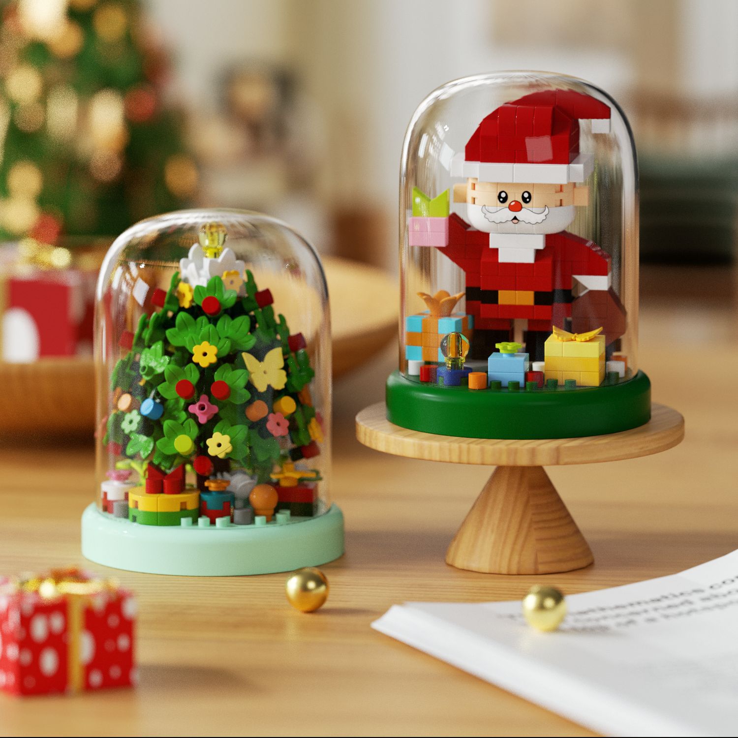 Chaole innovador 7540 - 1 Navidad bloque de construcción con cubierta de polvo de partículas pequeñas juguetes de montaje regalos de vacaciones para niños