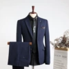 Tibetan blue double buckle (suit+trousers)