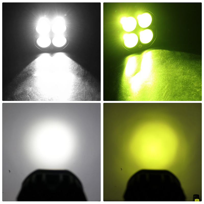 High-Brightness Four-Leaf Clover Led Electric Vehicle Spotlight 3inch Square Off-Road Vehicle Waterproof Modified Headlight Motorcycle Headlight