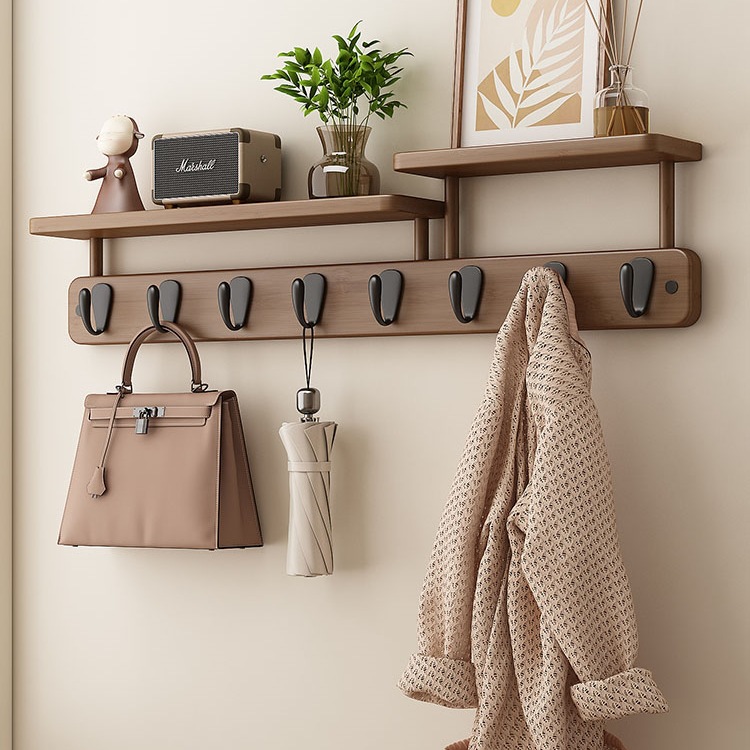 Wall-Mounted Coat Rack Behind the Door for Bedroom, Home, Living Room, Entrance, No-Drill Simple Coat Hook Storage Rack