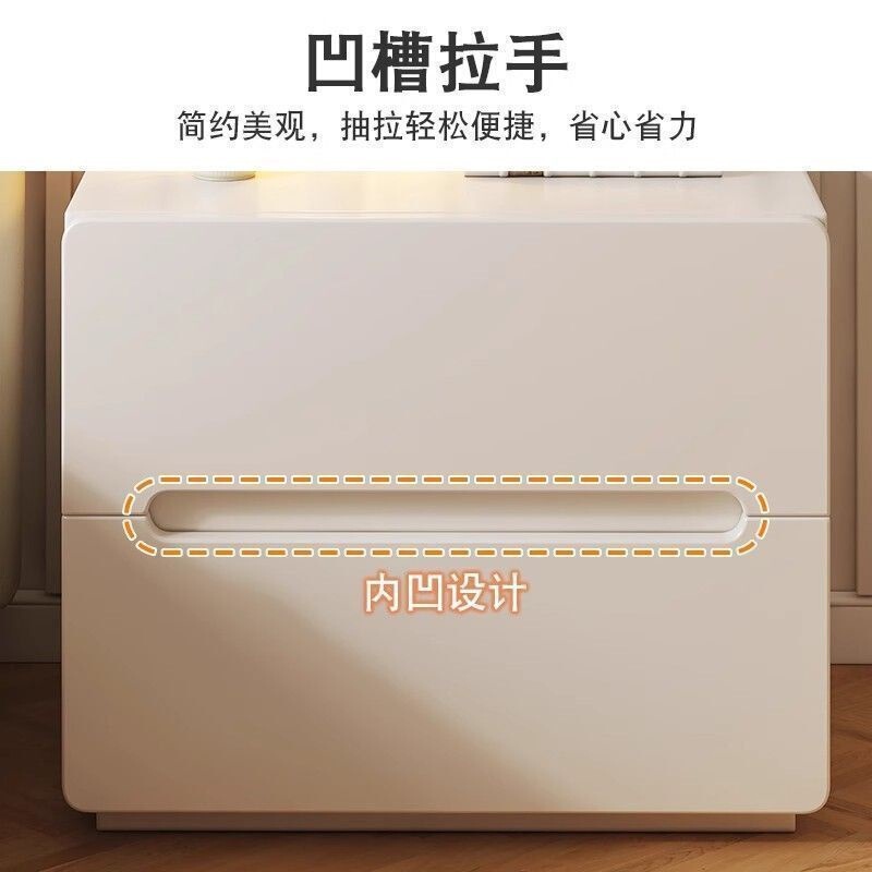 实木床头柜现代家用卧室简约置物架简易收纳小型床边柜床边储物柜|undefined