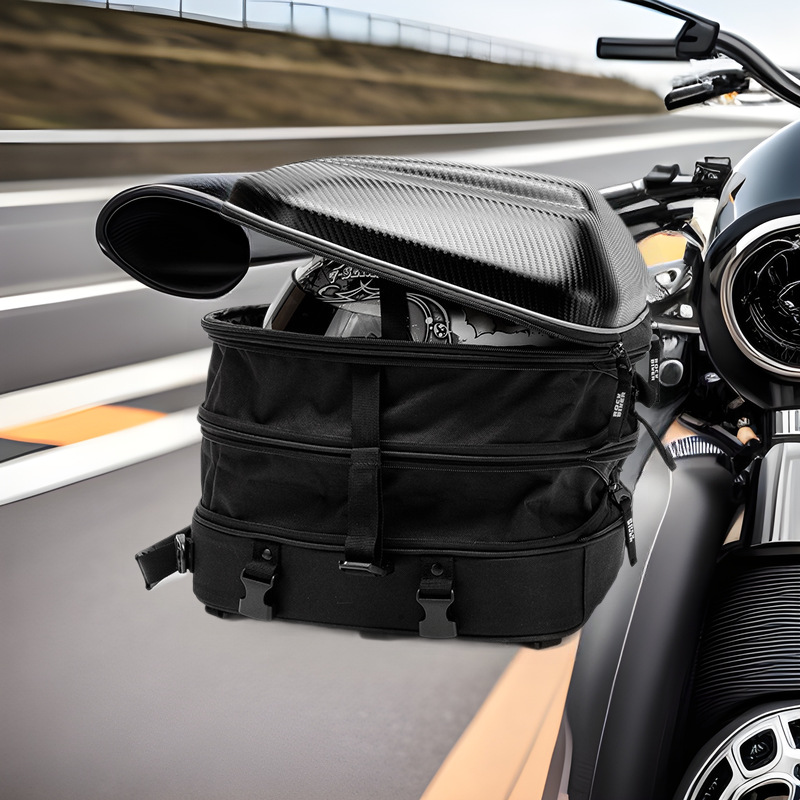 Motorcycle Multifunctional Hard-Shell Rear Bag Backpack Rider Motorcycle Riding Gear Double-Shoulder Helmet Large Capacity
