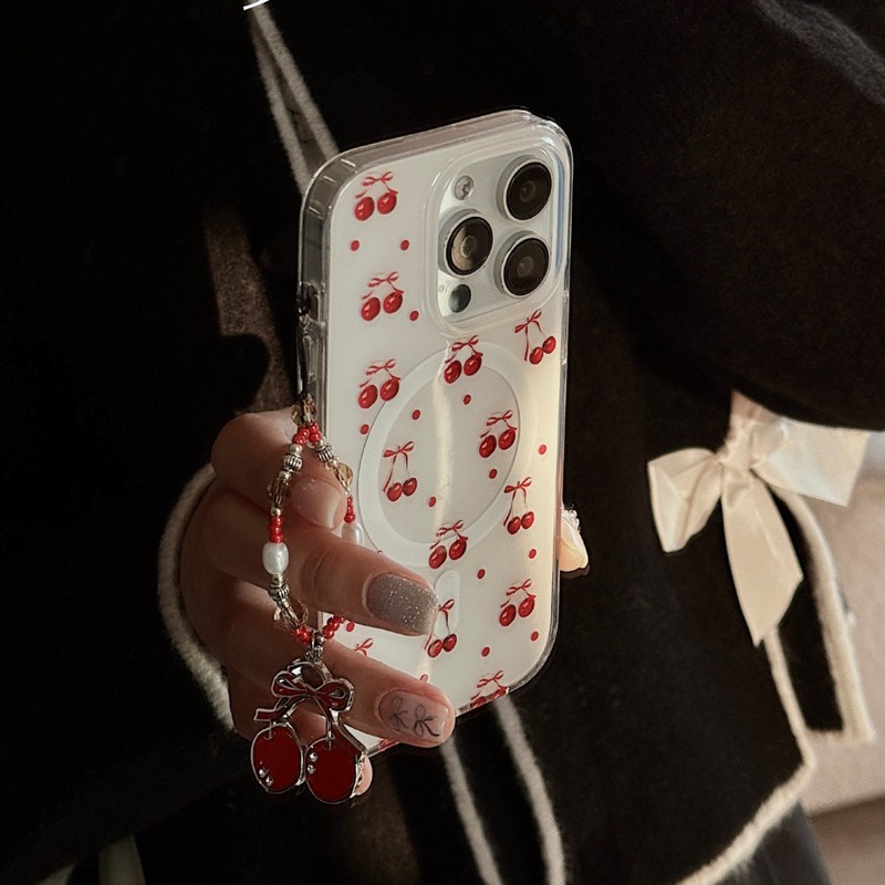 Jueves Thursday Heartbroken Cherry Magnetic Phone Case Iphone15 Apple 15Promax Silicone 14Prom