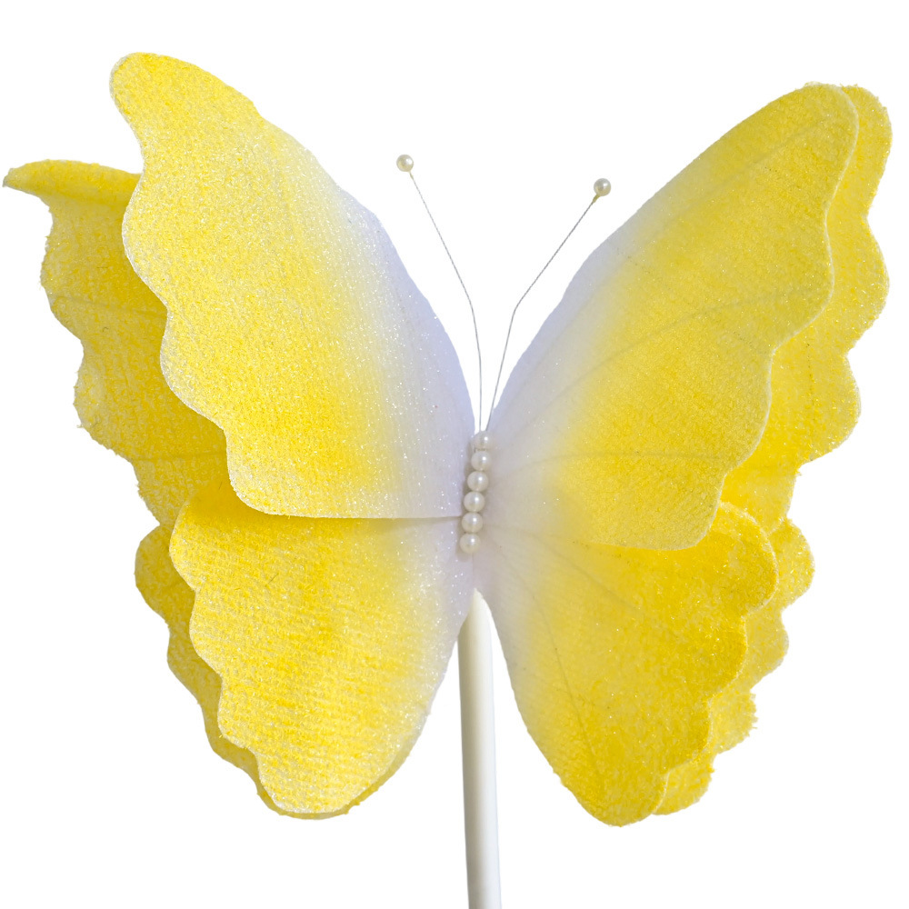 Peludo gradiente mariposa decoración de boda al aire libre centro comercial de belleza decoración de props de disparo props de dopamina