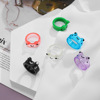 Acrylic resin, cartoon brand ring, frog, octopus, suitable for import, new collection, European style