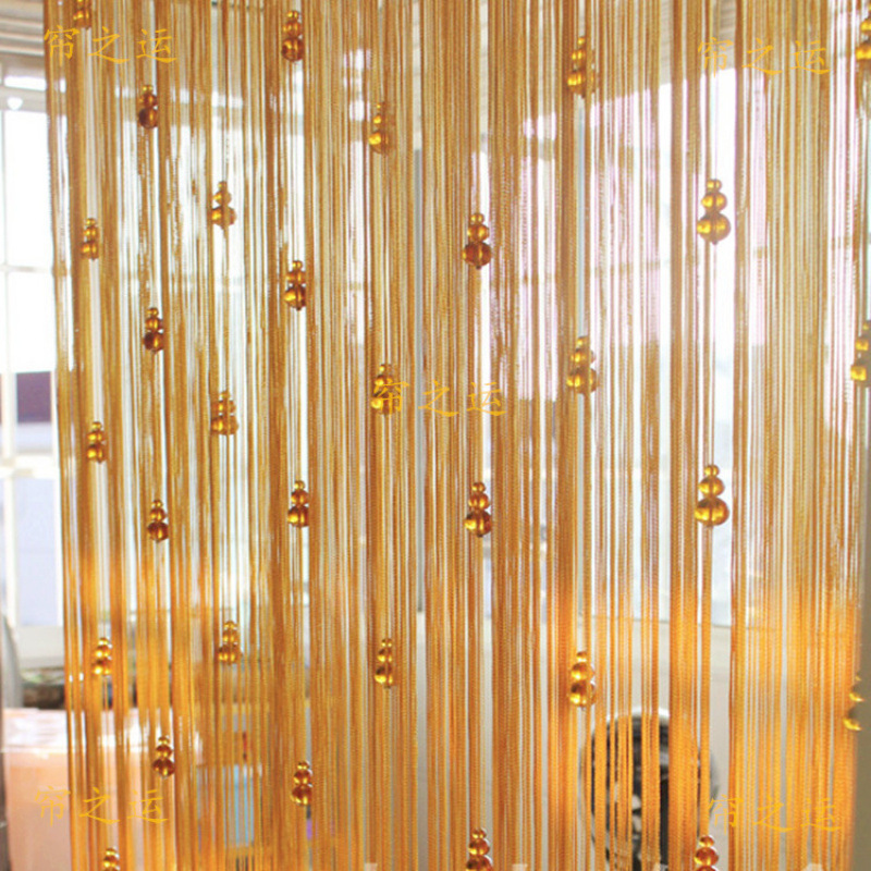 Line Curtain Crystal Gourd Bead Partition Curtain Hanging Curtain Door Curtain Decorative Curtain Home Hotel Restaurant Shop Gourd Bead Manufacturer