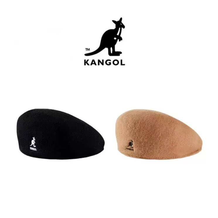 Kangol Kangaroo Brand Hat Versatile Fashion Baseball Cap 504 Model with Steel Stamp Wool Kangol Beret