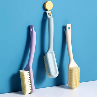 Hanging Long Handle Shoe Brush Plastic Soft Wool Shoe Brush Multifunctional Shoe Brush Artifact Plain Color Cleaning Brush Do Not Hit Shoes