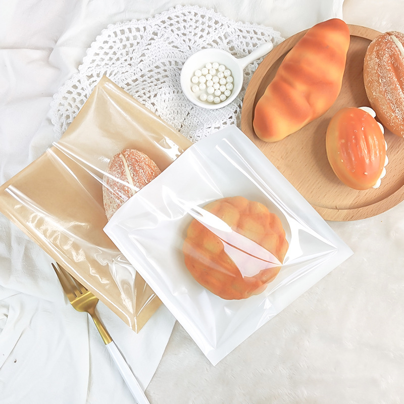 贝果面包机封烘焙吐司防油打包袋蛋糕三明治纸透明打包袋子包装袋