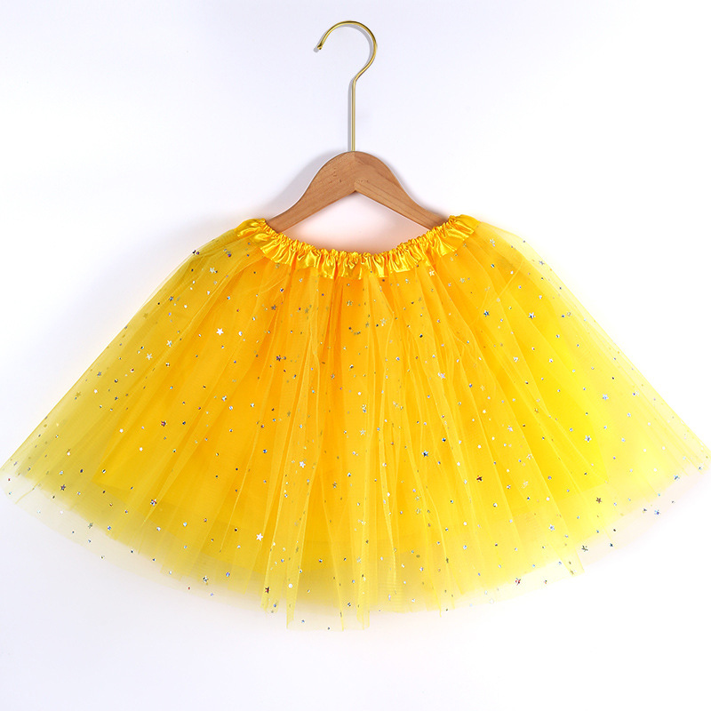 Europa y los Estados Unidos 40cm de estrellas de sequillas de malla + revestimiento de 4 capas de falda de busto espectáculo de baile festival Tutu