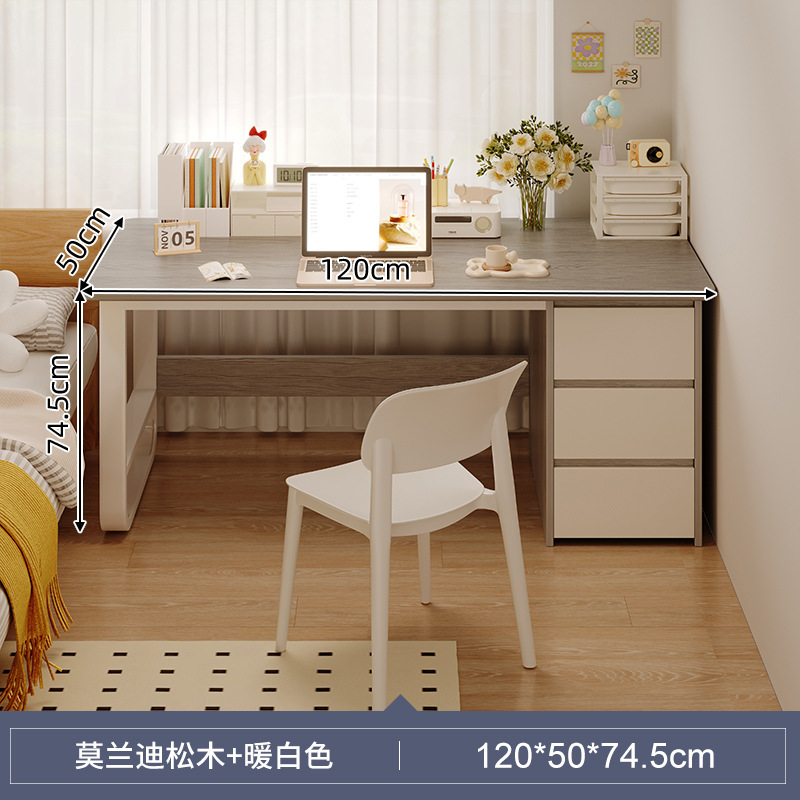 Escritorio para el hogar, simple y moderno, escritorio simple junto a la cama, escritorio de estudio para el hogar para estudiantes, combinación de mesa y silla para computadora de escritorio