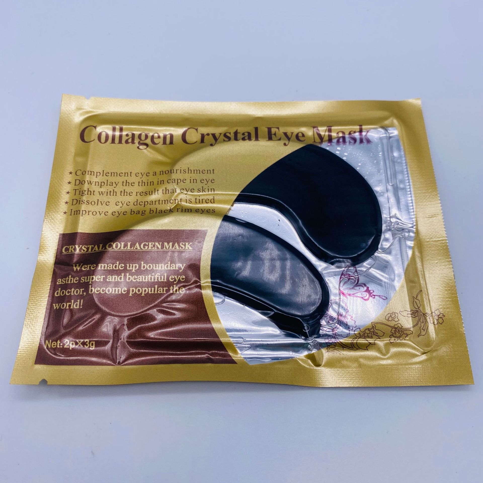 [Comercio exterior exclusivo] Oro versión en inglés 24K máscara de ojo de cristal colágeno transfronterizo Comercio electrónico parche en el ojo al por mayor