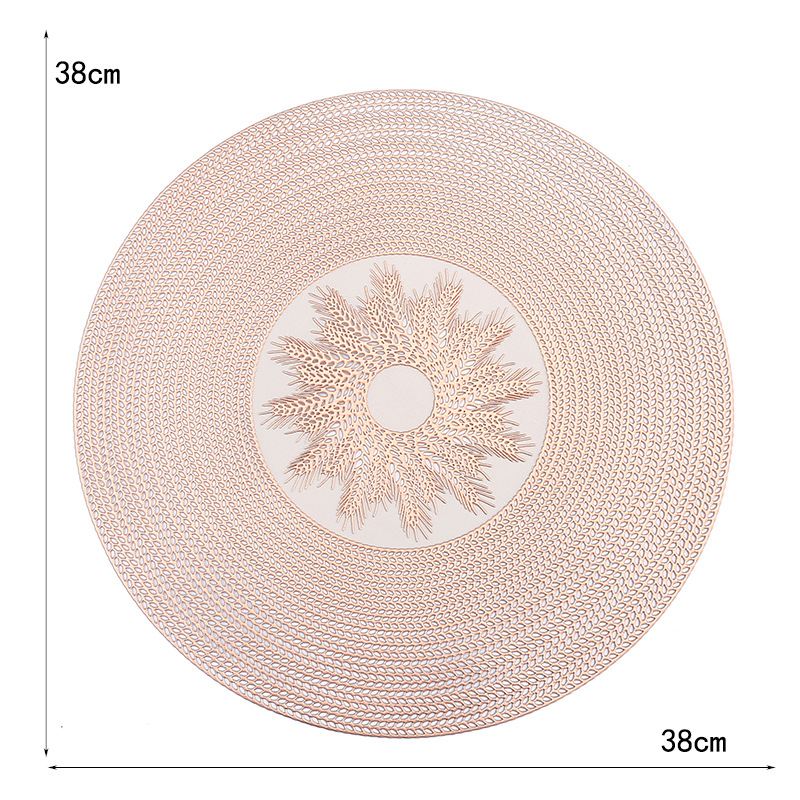 Amazon francés romántico redondo mantel de PVC creativo hueco de alta gama ligero restaurante de lujo aislamiento térmico tapete impermeable