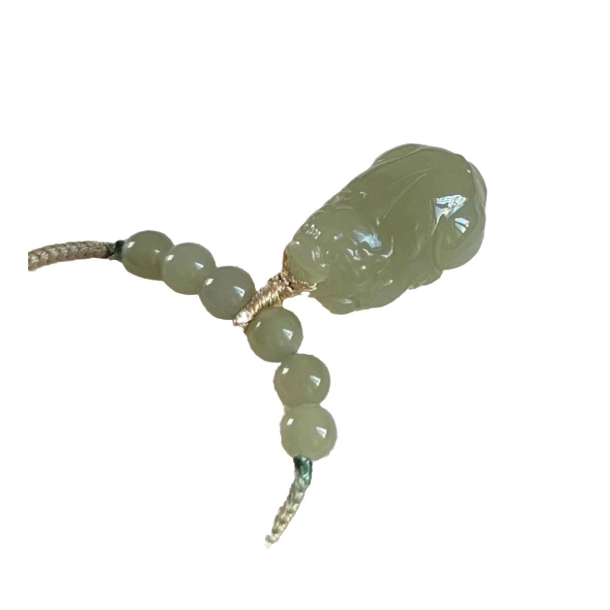 남성과 여성 커플을 위한 천연 HETIAN JADE PIXIU 펜던트 얼음 맑은 물 펜던트 청백색 옥 펜던트 선물