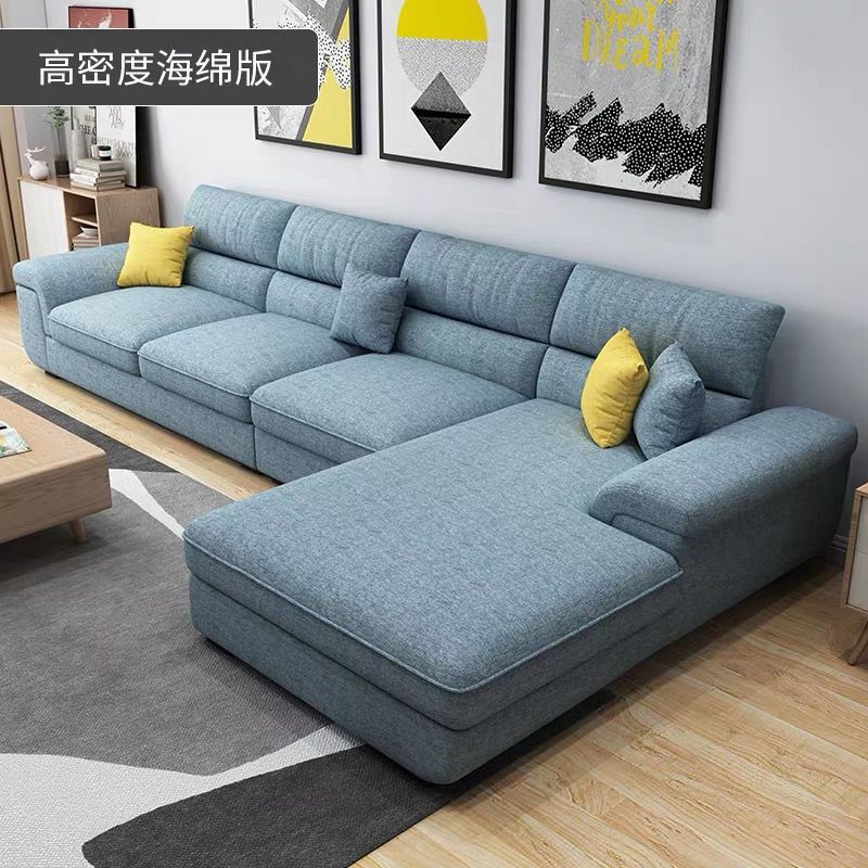 北欧布芸ソファー小戸型現代シンプルラテックス科学技術布客間3.5/3.2メートル4メートル家具の組み合わせ