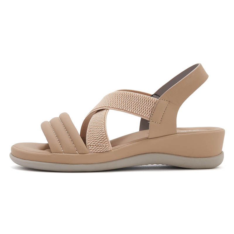 Amazon primavera y verano 2025 nuevo anti-deslizante respirable sandalias casuales de mujer cubierta de pie ligera y suave de moda zapatillas grandes frías