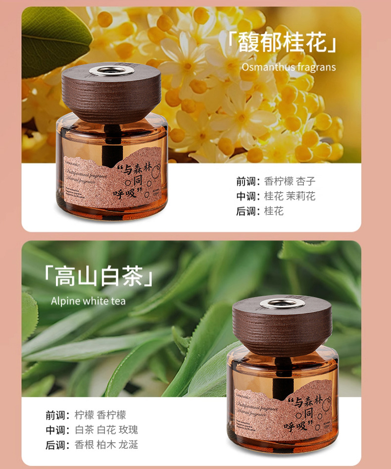 Car-Mounted Incense with Long-Lasting Fragrance, High-End Car Interior Decoration, Light Scent, Odor Removal, Car Fragrance Gift