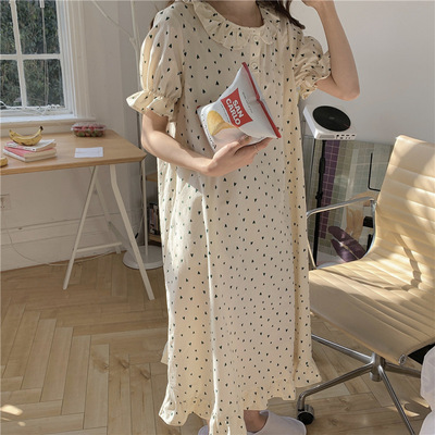 summer new pattern pajamas Nightdress Easy Korean Edition ins Exorcism The dress Home Furnishings wechat Business On behalf of