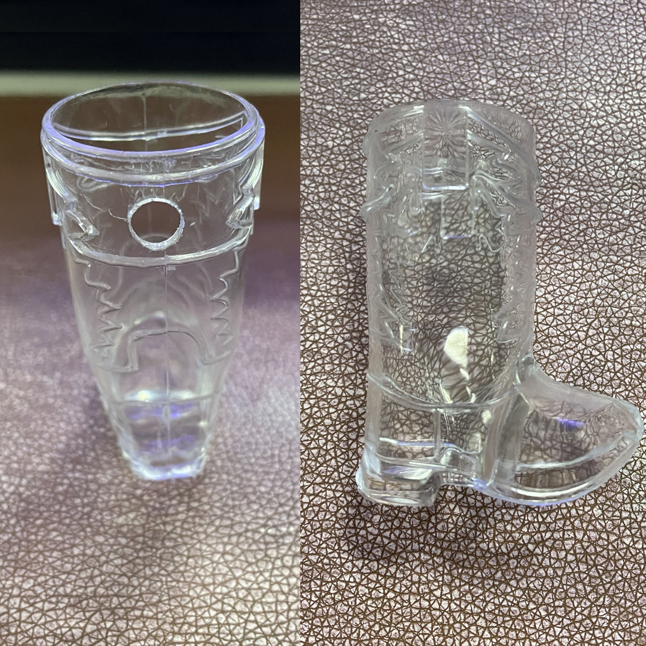 Прозрачная чашка с большим отверстием (7-8 мм)