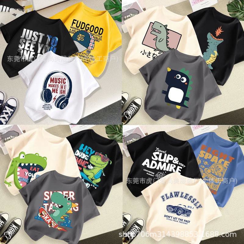 summer new men‘s and women‘s short-sleeved t-shirt factory direct sales 1-5 yuan foreign trade stall supply tail goods processing wholesale