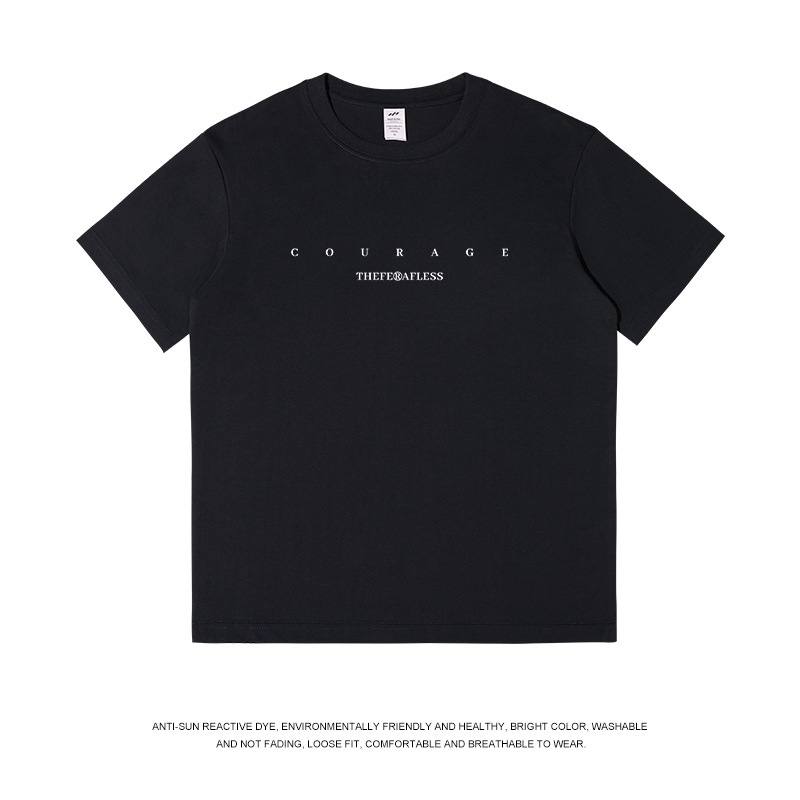 メンズピュアコットン半袖Tシャツメンズ夏新作ルーズハイエンドハンサムトレンディブランドTシャツボトリングシャツレディースイン|undefined