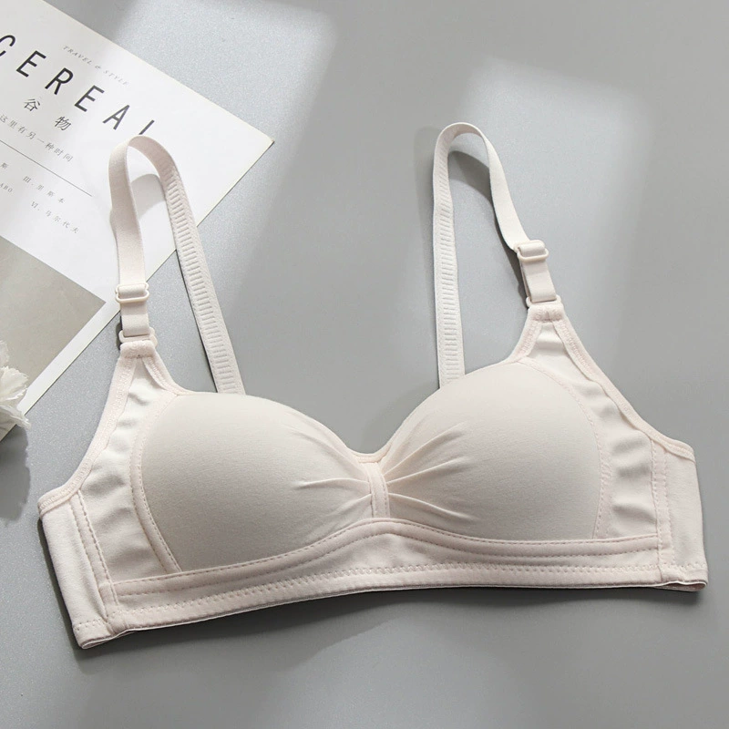 Underwear, wireless bra, cotton thin push up bra, for students