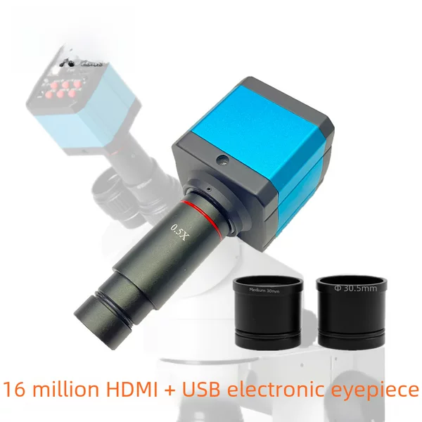 16 million pixel industrial microscope camera HDMI HD 0.5X electronic eyepiece suitable for biological type