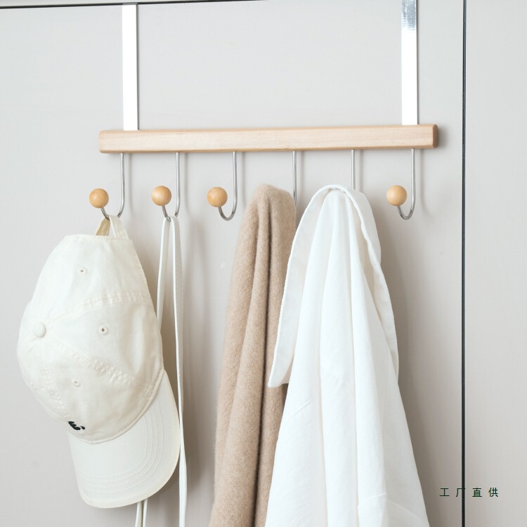 Hook Behind the Door, No Punching, Load-Bearing Door Hanging Clothes Hanger, Key Bag Storage Rack, Bathroom Towel Hook
