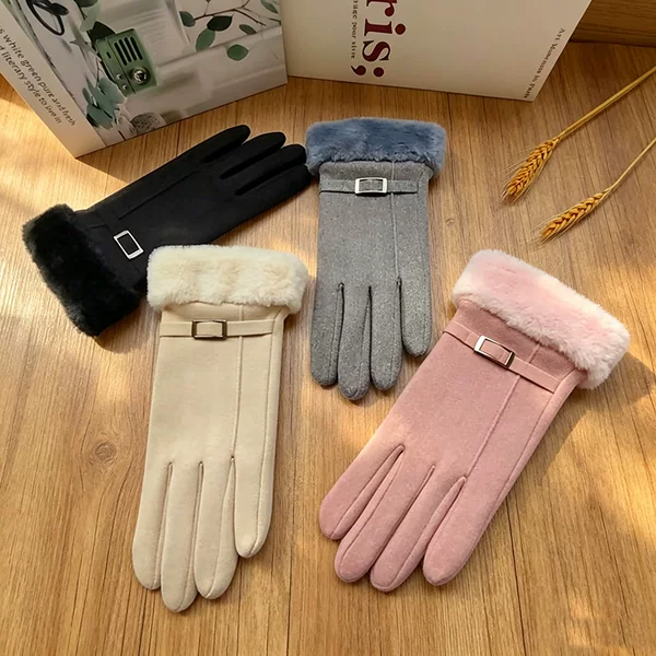 Winter Thermal Gloves with Fleece Lining, Touchscreen-Compatible, Outdoor Commuting, Winter Thermal Finger-Separated Gloves, Wholesale Direct Sales from the Manufacturer