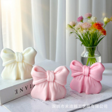 立体蝴蝶结香薰蜡烛ins风拍照道具浪漫礼物婚礼布置伴手礼蜡烛