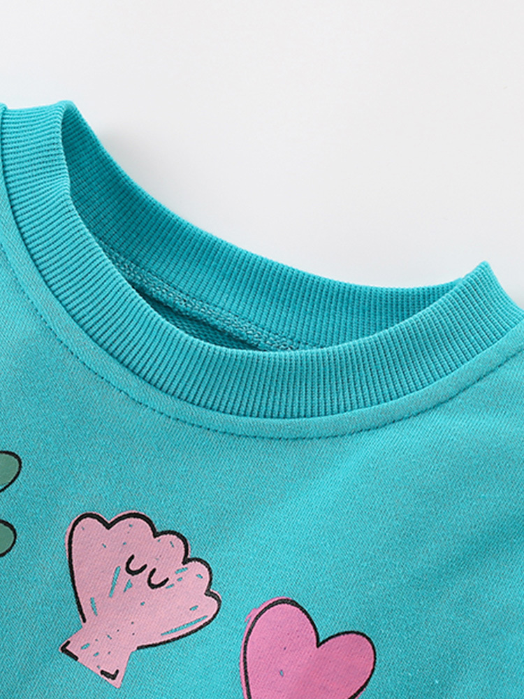 Malwee niñas de otoño ropa infantil nueva camiseta europea y americana camiseta de cuello redondo para niños y medianos chaqueta casual