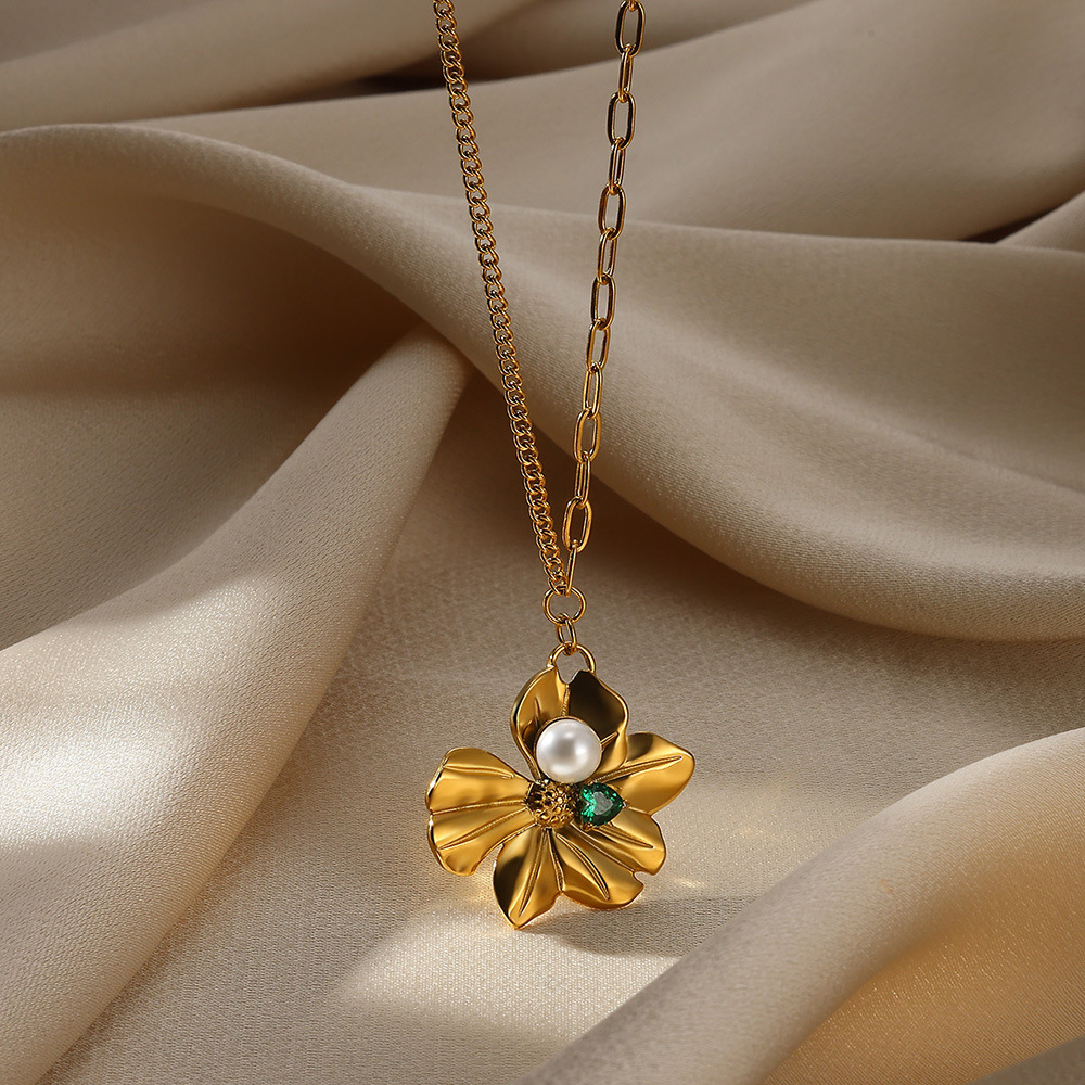 Carré Star Fleur Style IG Acrylique Perle Zircon Acier Inoxydable 304 Pendentif Incruster Fermeture À Boucle De Type Homard display picture 18