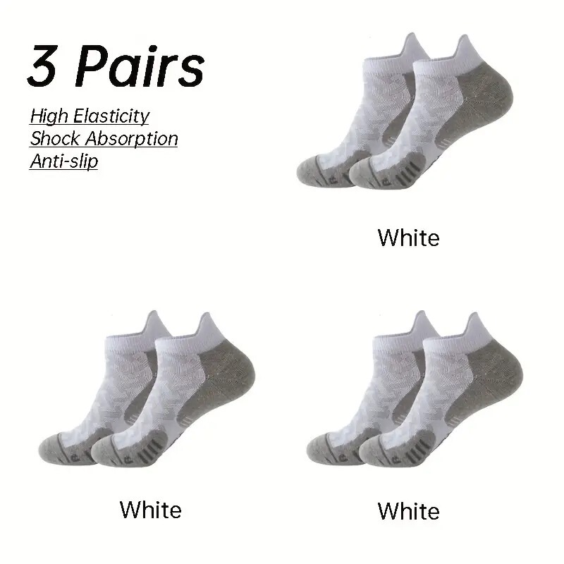 New Men's Professional Sports Short Socks Thick Towel Quick Dry Core Men's Fitness Running Ankle Socks Men Gifts