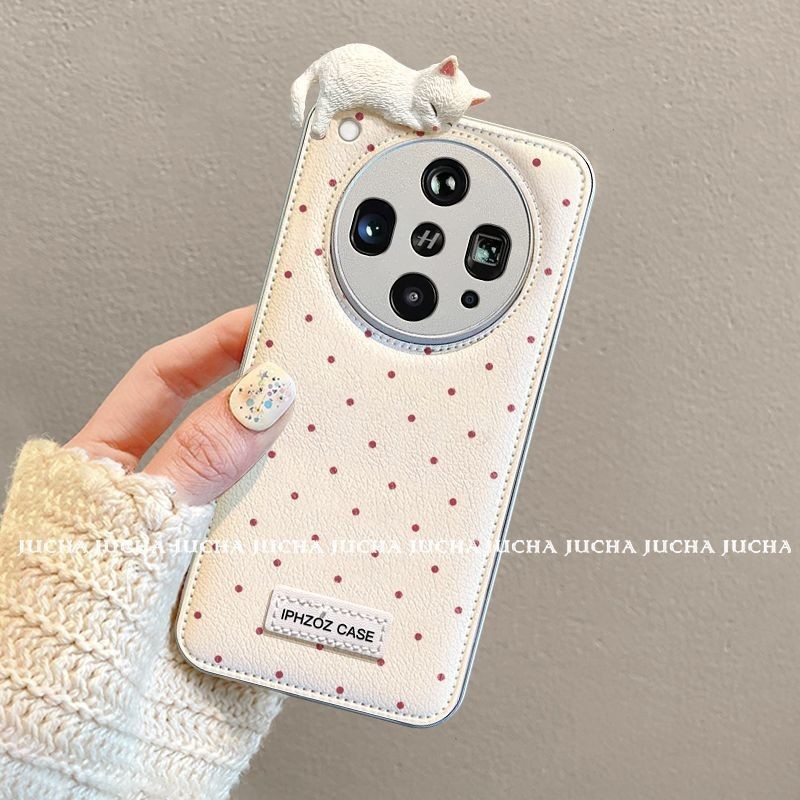 oppofindx8s 携帯電話ケース、ハイエンドのオールインクルーシブ findx8 ダウンジャケット携帯電話ケース、眠っている子猫に適しています。|undefined