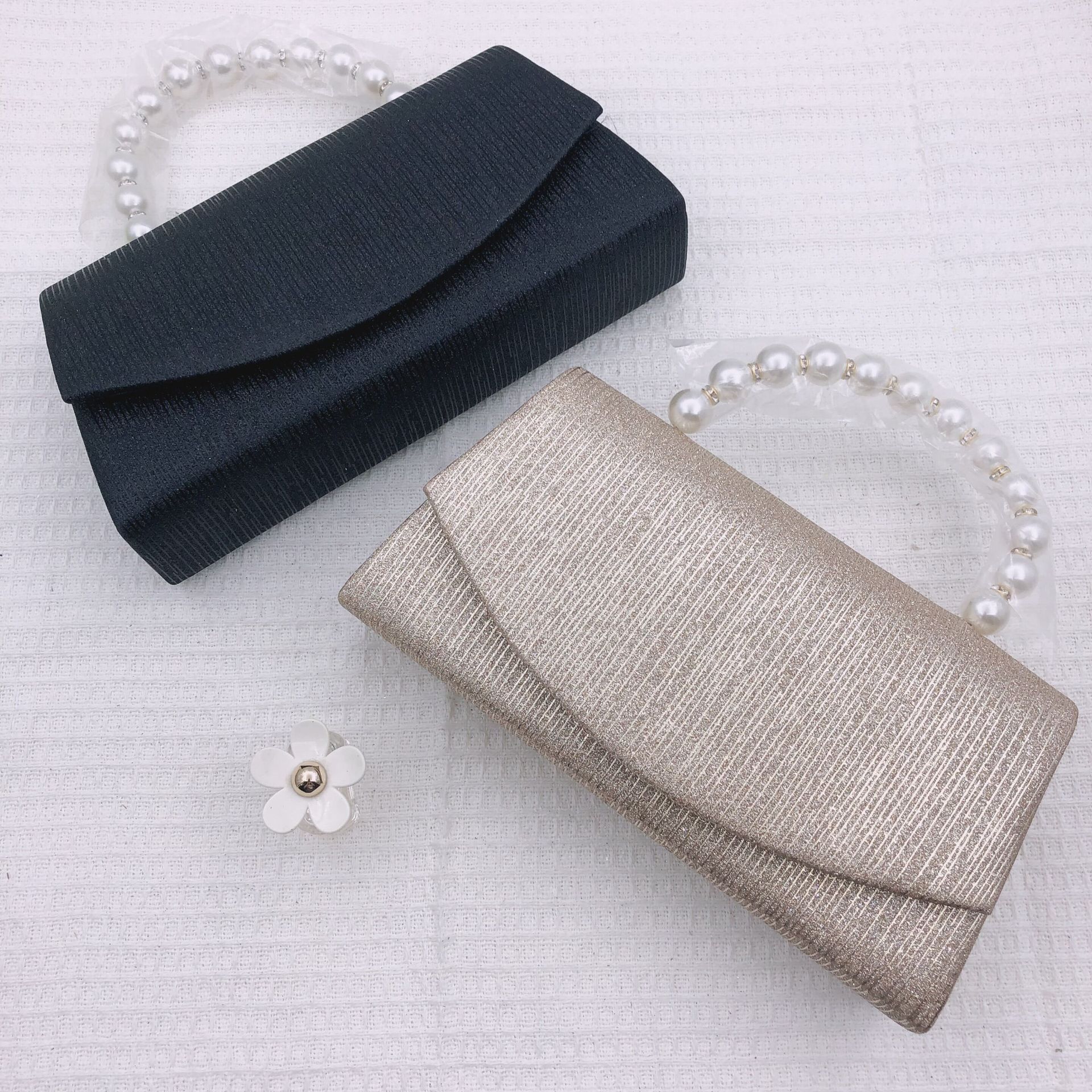 Nuova borsa da donna con perle, ideale per il commercio estero transfrontaliero, versatile per matrimoni e damigelle, borsa elegante, pochette da sera semplice._voghion.com