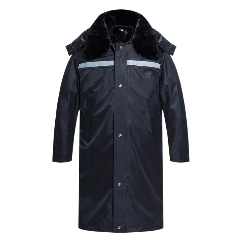 Security coat men's thickened cold-proof cotton-padded coat mid-length military coat labor protection cotton-padded jacket multi-functional work clothes cotton-padded coat