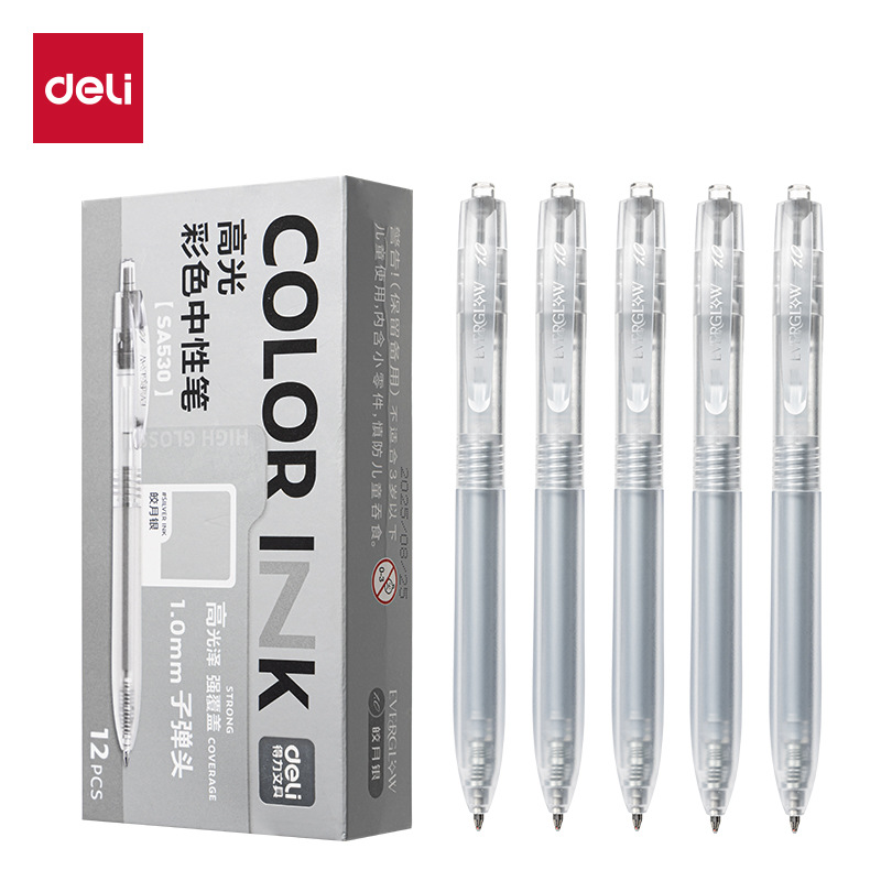 Delik SA530 color alto brillo bolígrafo neutro bolígrafo de 1.0 mm bolígrafo de marca de bala de movimiento