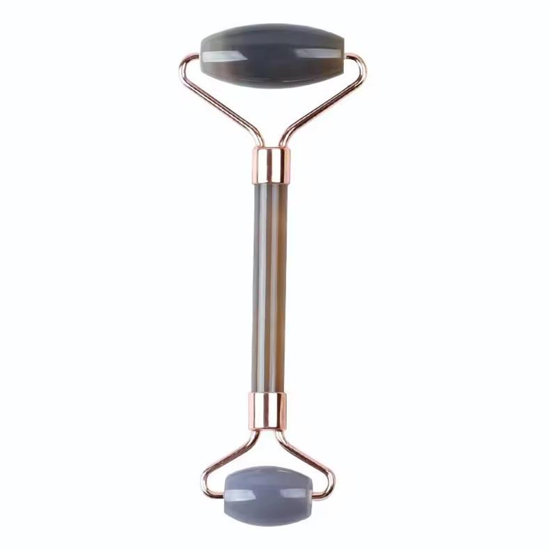 Amazon Pembe Kristal Jade Çift Başlı Masaj Rulörü Kalp Şekli Kazıyıcı Özel Masaj Kazıyıcı Taş Stokta